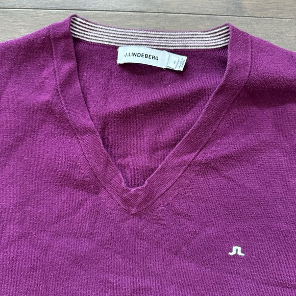 J.Lindeberg V-neck Cotton Sweater - Picture 3 of 7